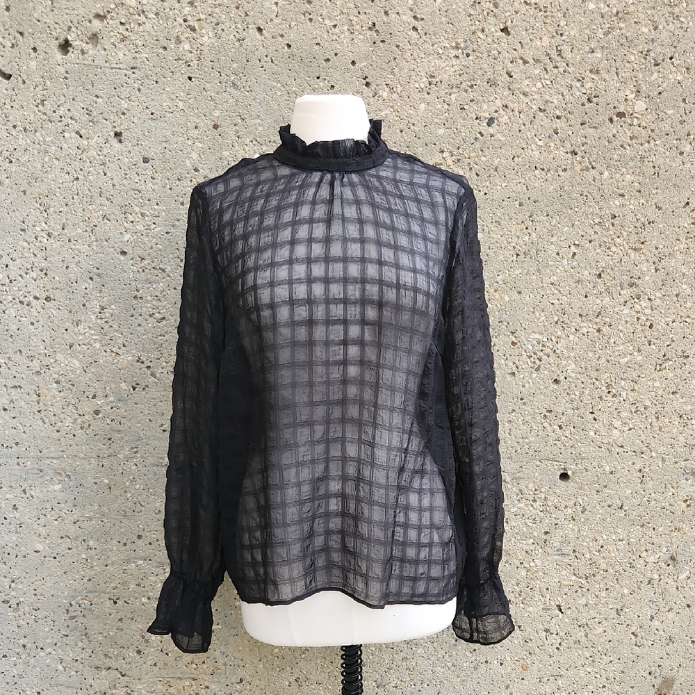 InWear Black Sheer Blouse